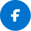 White lowercase f icon in a blue circle representing Facebook.